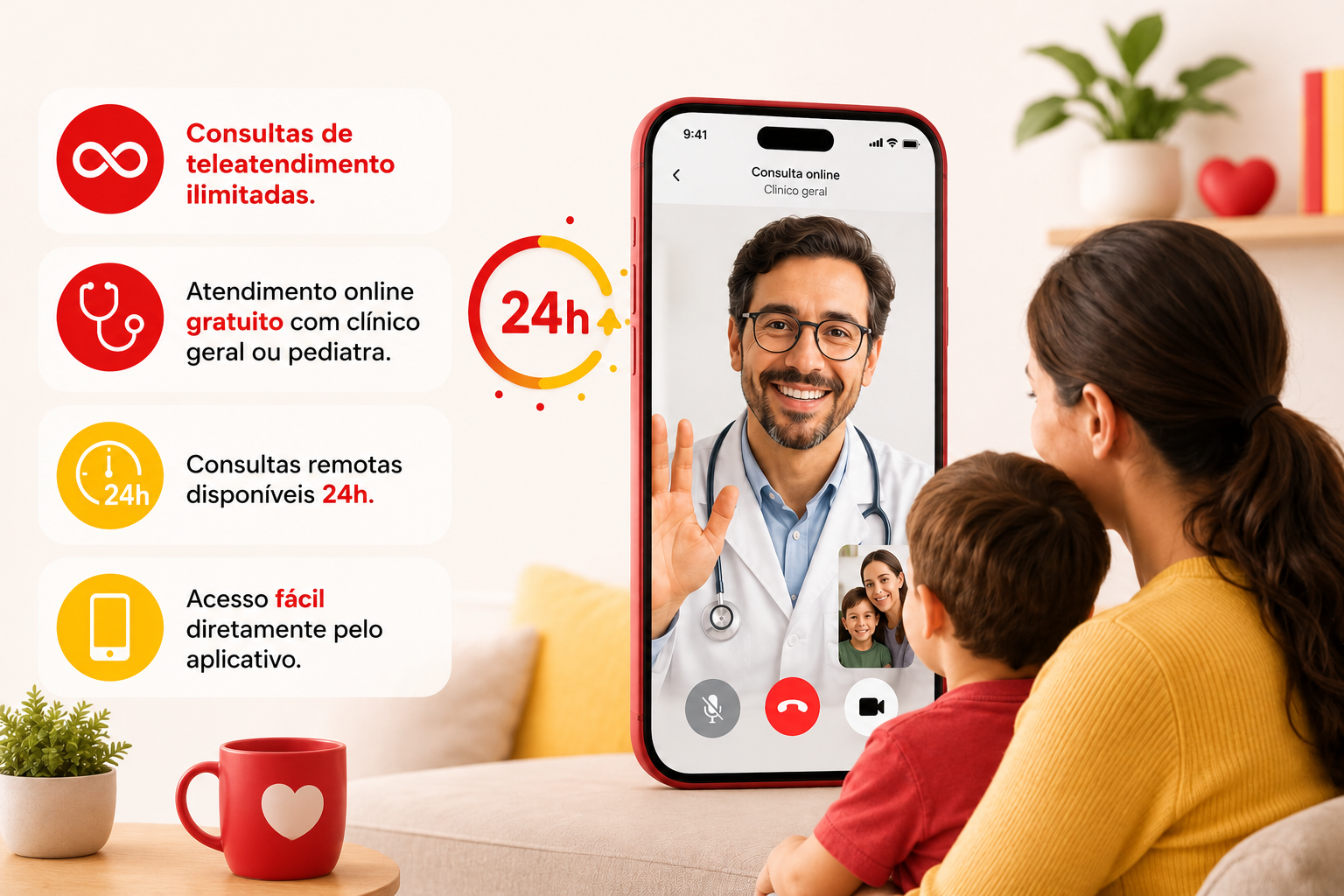 Telemedicina DeliLife — consulta online com clínico geral ou pediatra
